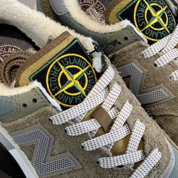 NEW New Balance 574 Sneakers WL574NS2 Sandstone/Mushroom/Angora - Picture 2 of 8